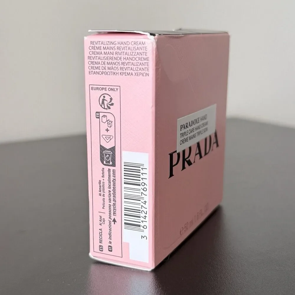 PRADA Paradoxe Hand Cream Lotion NIB Pink Triangle Bottle Floral Fragrance 1.6oz